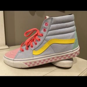 Vans Off the Wall High Top Lace Up Multi-Color Sneaker 721454 Mens Size 11